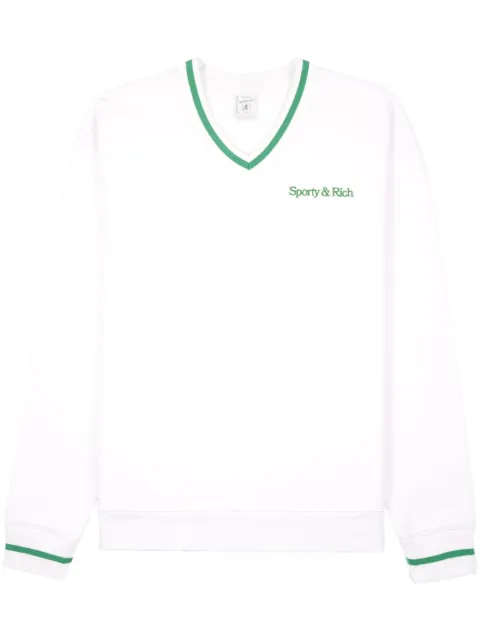 Sporty & Rich logo-embroidered cotton sweatshirt