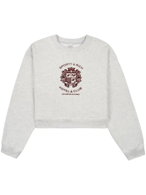 Sporty & Rich Hotel crest-motif sweatshirt 