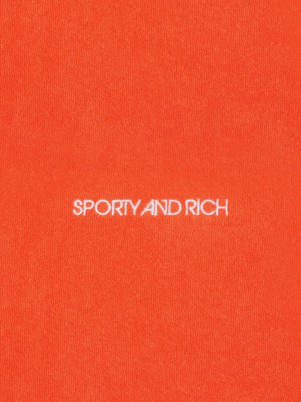 Shop Sporty And Rich Logo-embroidered Cotton Shorts In Orange