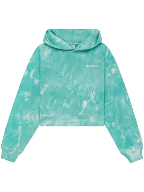 Sporty & Rich Serif logo-embroidery hoodie 