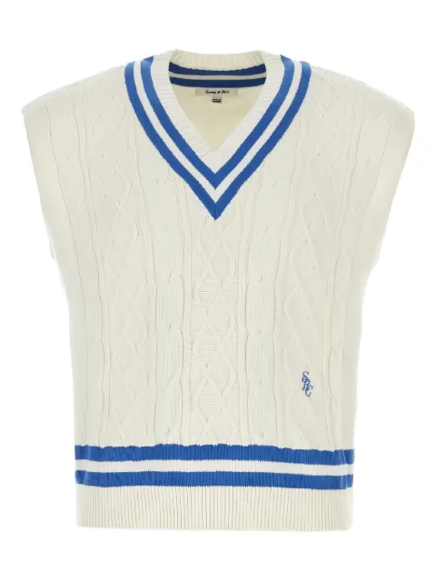 Sporty & Rich v-neck cable-knit vest