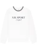 Sporty & Rich SR Sport logo-print cotton sweatshirt - White