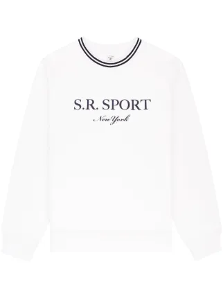 SPORTY & RICH SR SPORT スウェット Sporty & Rich SR Sport logo-print Cotton Sweatshirt | White