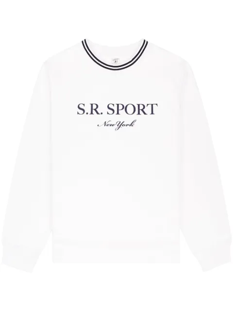 Sporty & Rich SR Sport logo-print cotton sweatshirt