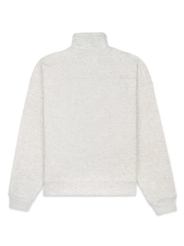 スウェット・トレーナー Sporty & Rich Unisex Lion Crest Half-Zip Sweatshirt QZ841HG Sporty & Rich Lion Crest Quarter Zip Sweat Heather Grey