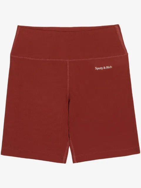 Sporty & Rich bermudas biker con pretina elástica y logo estampado