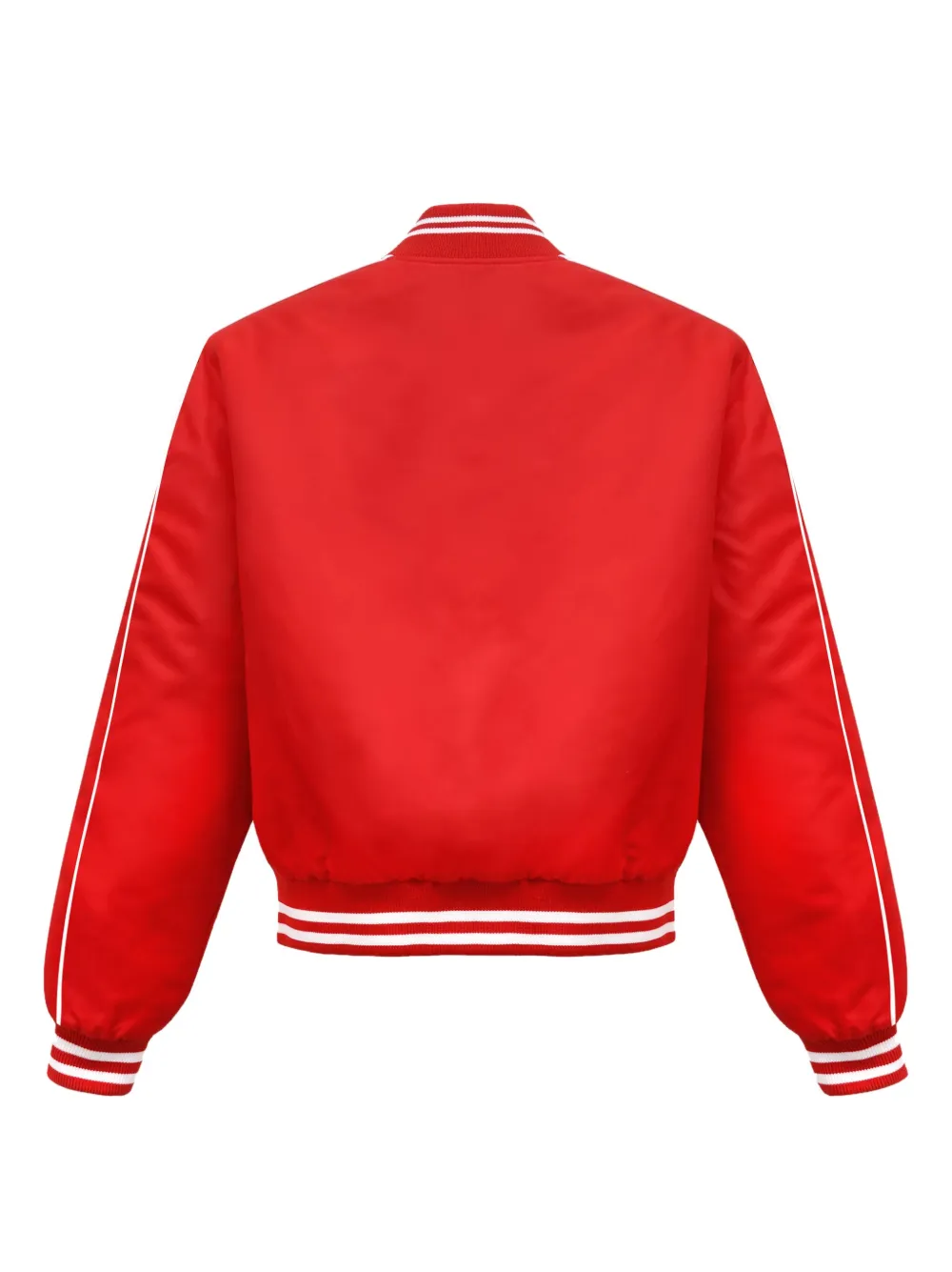 Red satin baseball jacket online