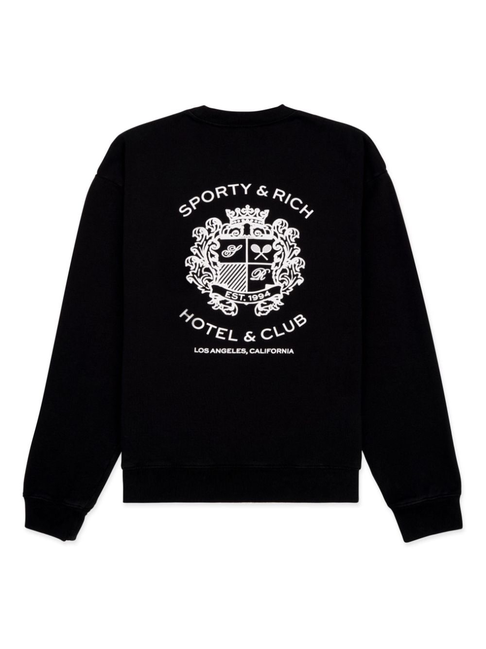 Sporty & Rich Sweater met logoprint - Zwart