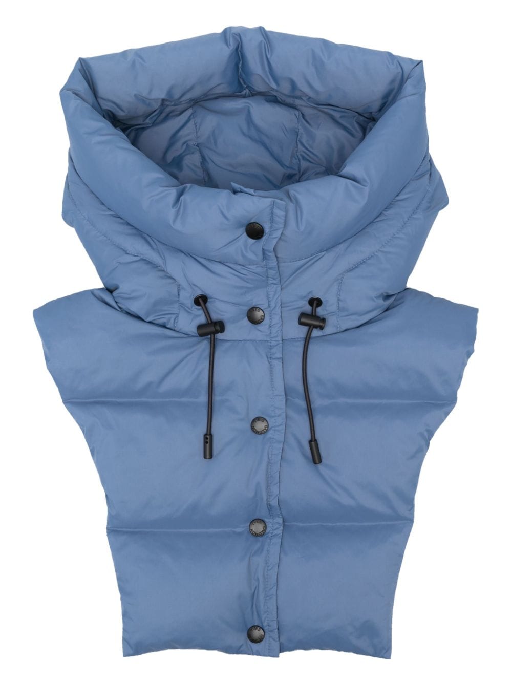 Yves Salomon Padded Hooded Bib In Blau