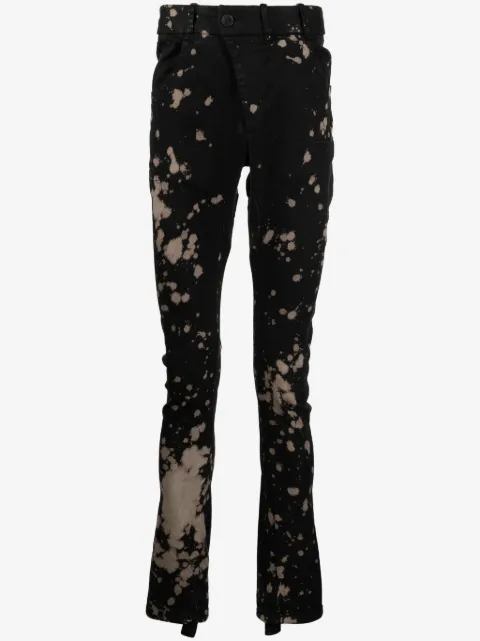 Boris Bidjan Saberi Calça jeans slim efeito desbotado