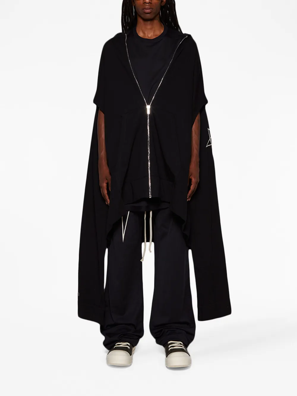 Rick Owens x Champion Flyproof katoenen hoodie - Zwart