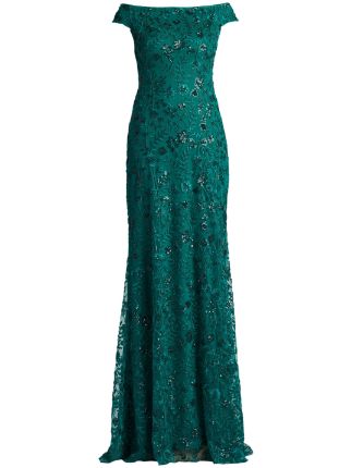 Tadashi Shoji Sequin Dress Green Dresses