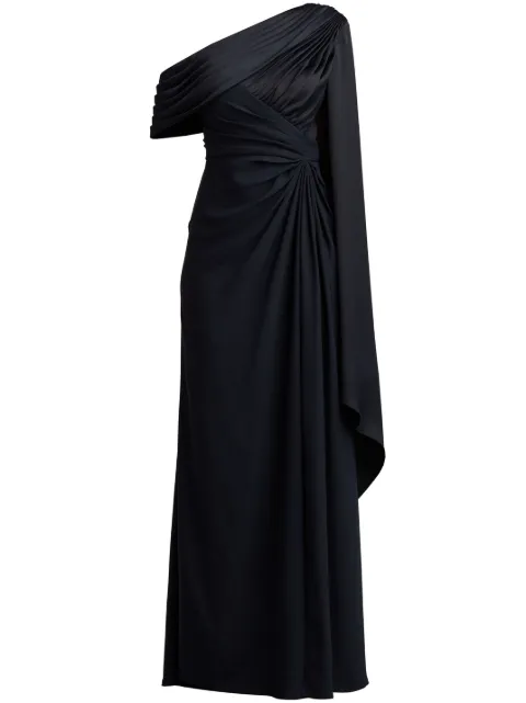 Tadashi Shoji fully-draped one-shoulder gown