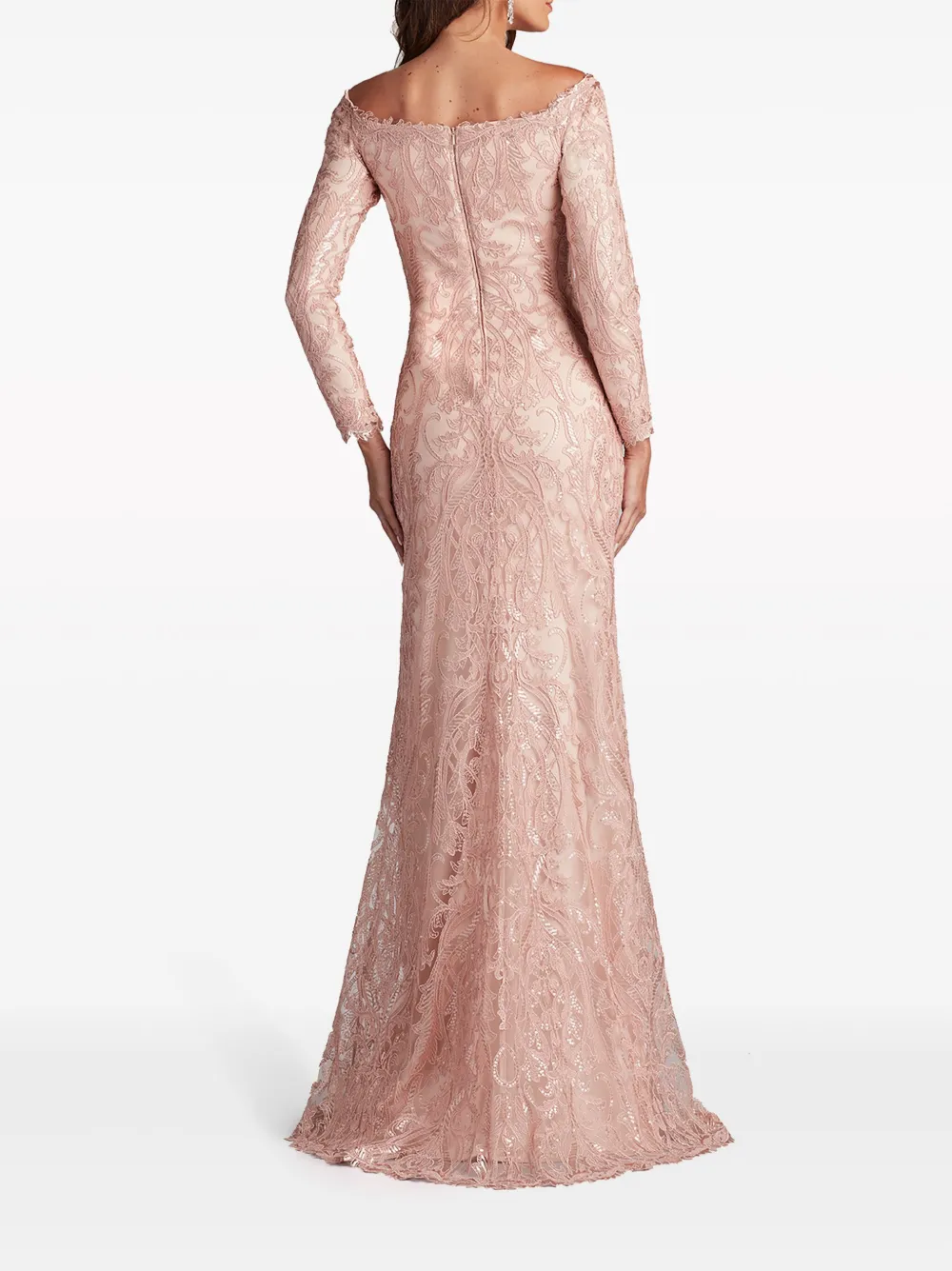 Tadashi shoji hotsell sequin lace gown