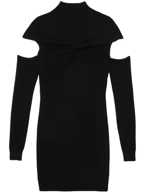 Coperni cut-out twisted wool minidress