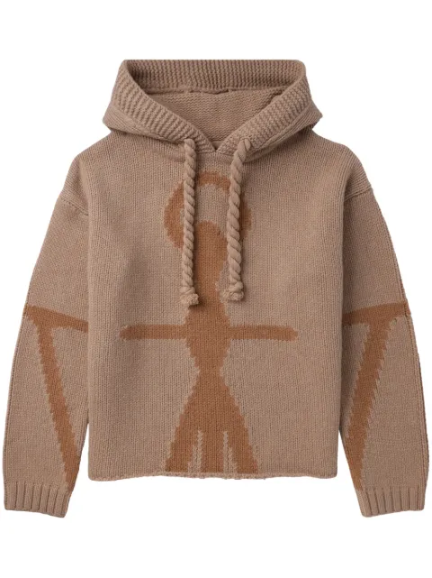 JW Anderson rope-detail intarsia-knit hoodie