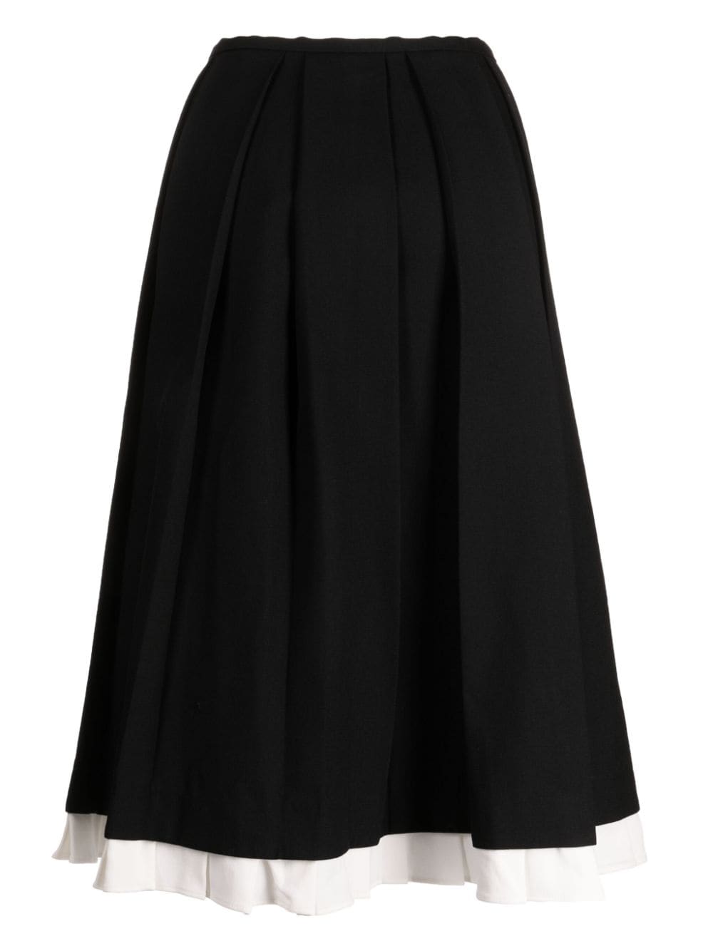 Shop Shushu-tong Layered Midi Skirt In Schwarz