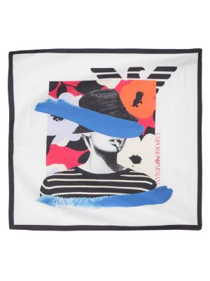 Emporio Armani graphic print Silk Scarf Farfetch