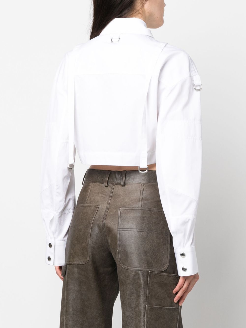 Off-White Co Cargo cropped cotton shirt Women