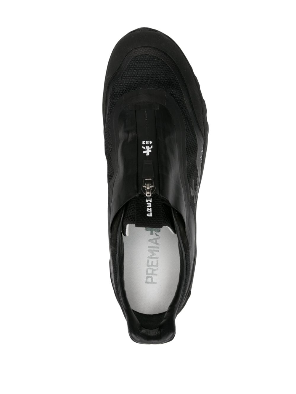 Shop Premiata Sciliar 344 Panelled Sneakers In Black