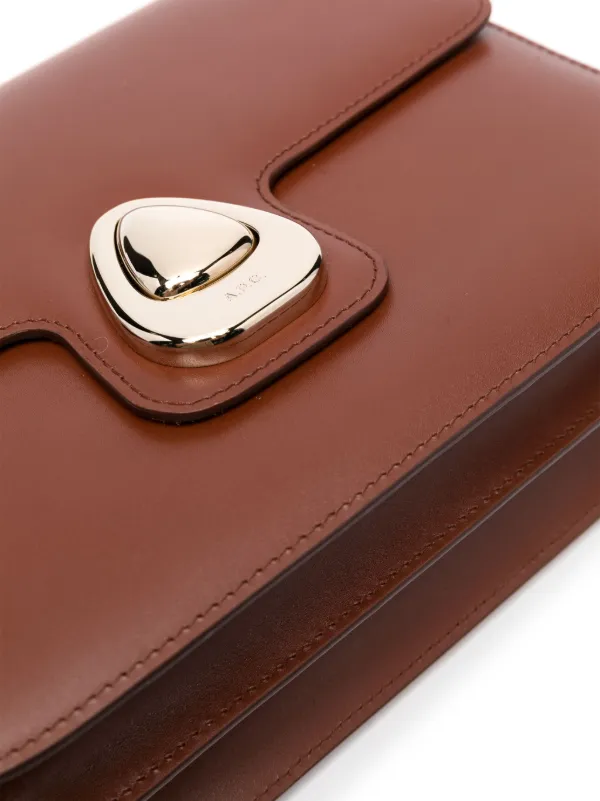 A.P.C. Astra Leather Shoulder Bag | Brown | FARFETCH