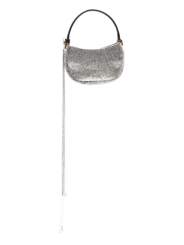 Magda Butrym Micro Vesna Embellished Clutch Bag in Silver