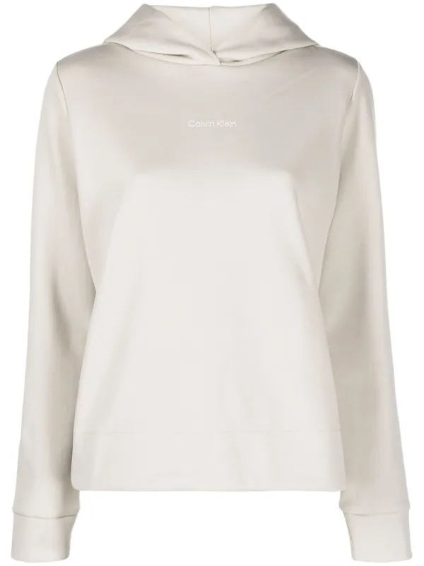 Calvin Klein Logo-print Hoodie in Grey