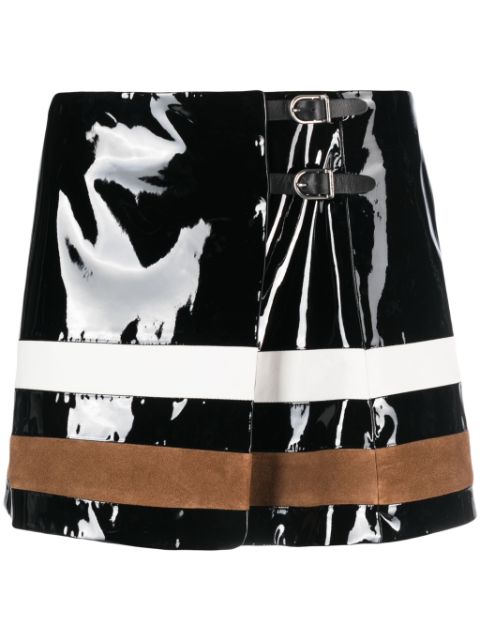 Durazzi Milano  buckle-fastening patent-leather miniskirt