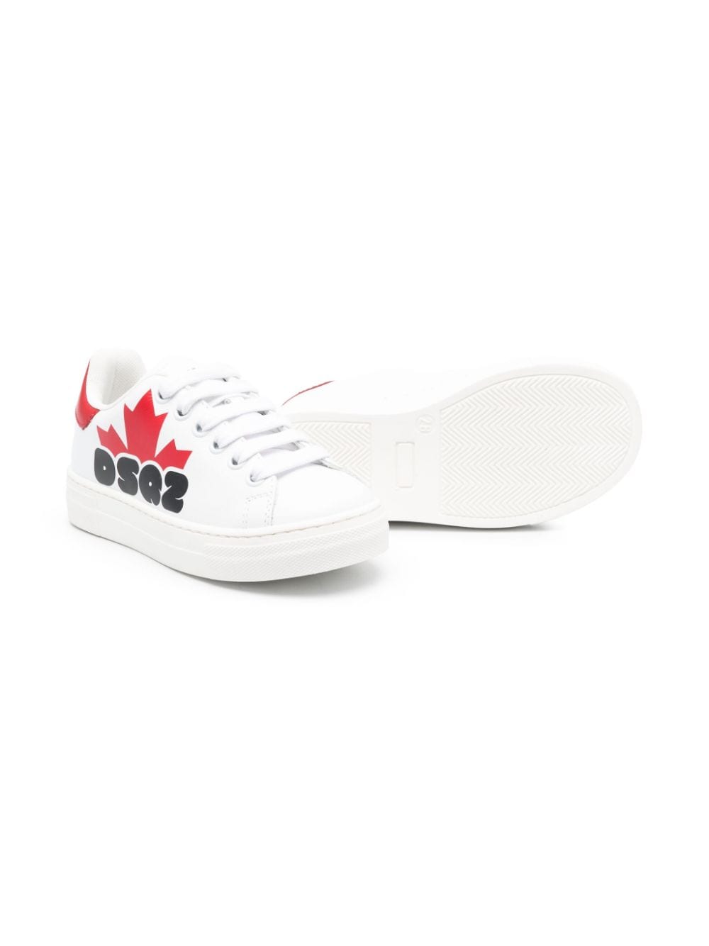 Image 2 of DSQUARED2 KIDS logo-patch lace-up sneakers