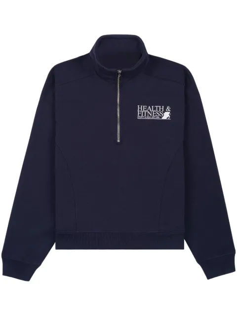 Sporty & Rich logo-print zip-up sweatshirt