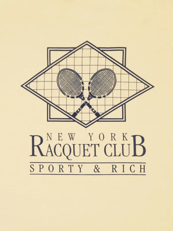 Sporty & Rich NY Racquet Club Cotton T-shirt | Neutrals