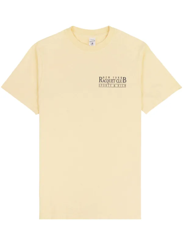 Tシャツ・カットソー Sporty & Rich Unisex NY Racquet Club T-Shirt TS841CR NY Racquet Club T-Shirt - Washed Periwinkle/White – Sporty