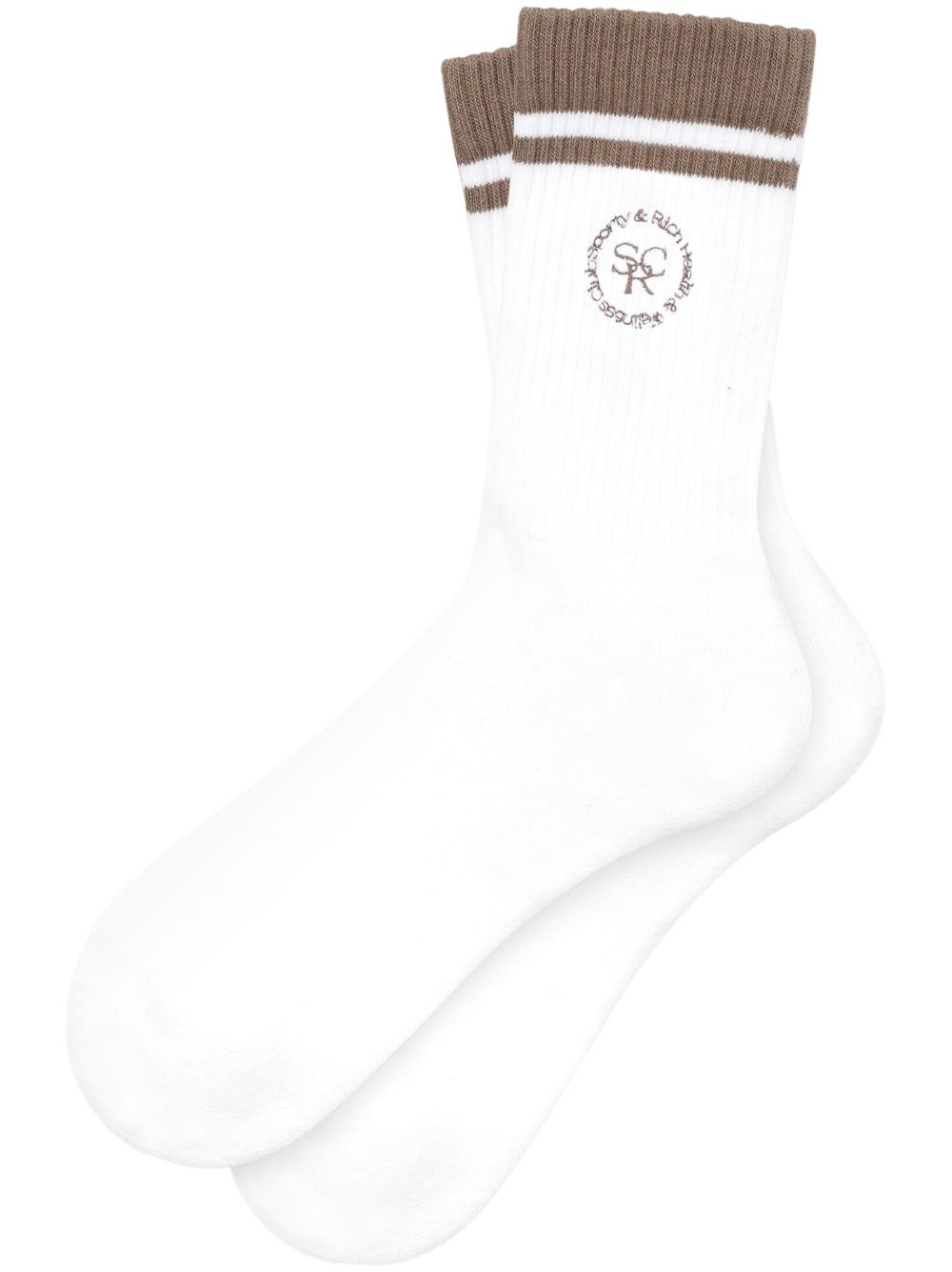 intarsia knit-logo cotton socks