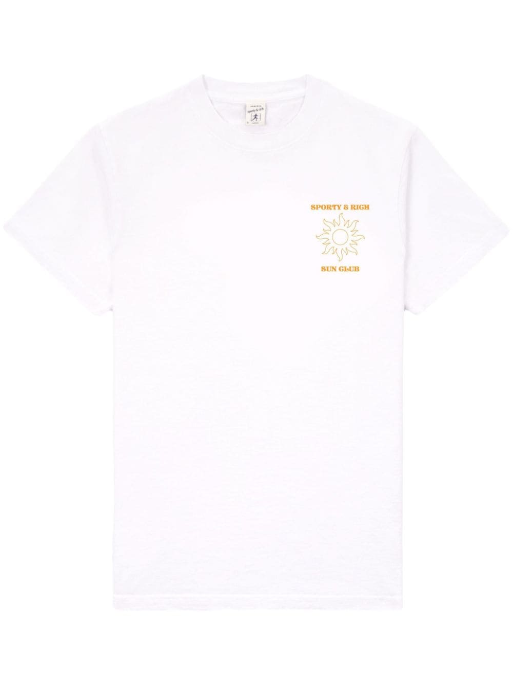 Sporty And Rich Sun Club Cotton T-shirt In White