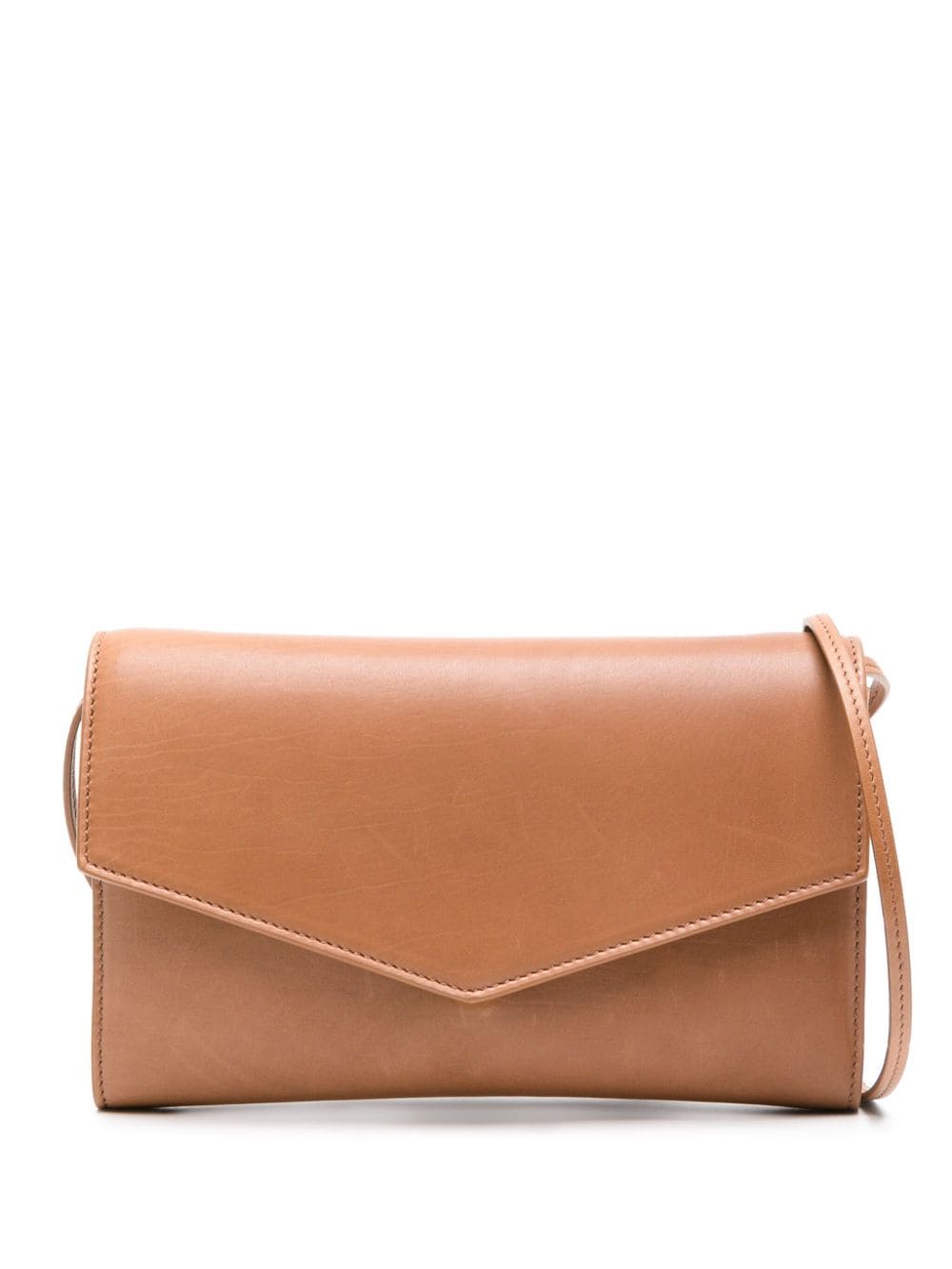Shop The Row Envelope Leather Crossbody Bag In Brown