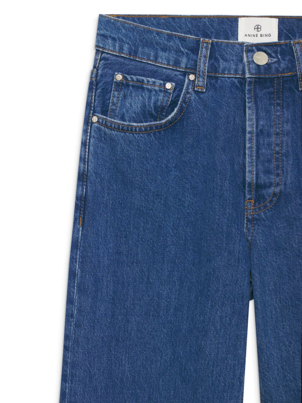 Shop Anine Bing Hugh Wide-leg Jeans In Blue