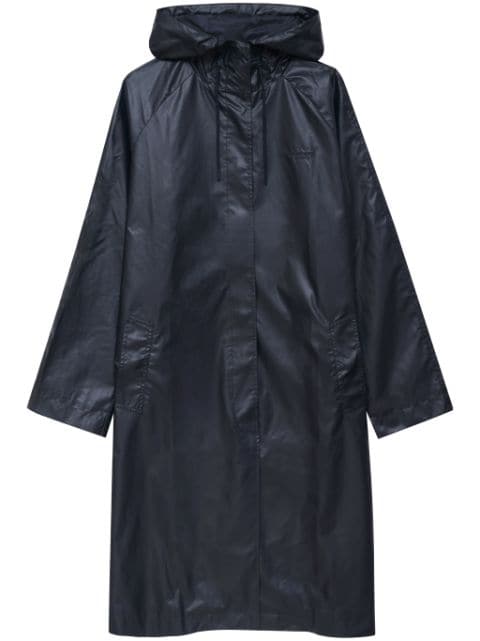 ANINE BING logo-embroidered hooded raincoat