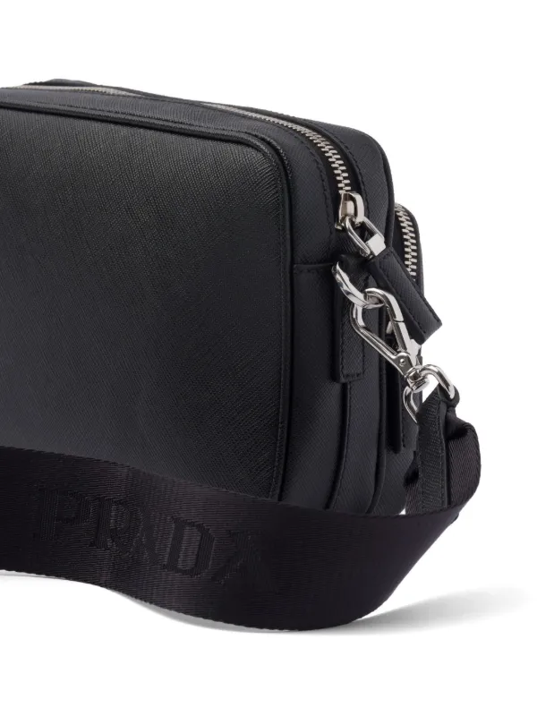 PRADA メッセンジャーバッグ ショルダーバッグ ブラック シルバー金具 Prada ショルダーバッグ | ブラック | FARFETCH JP