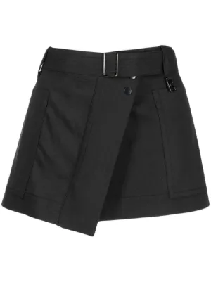 Pleated wrap 2024 mini skirt