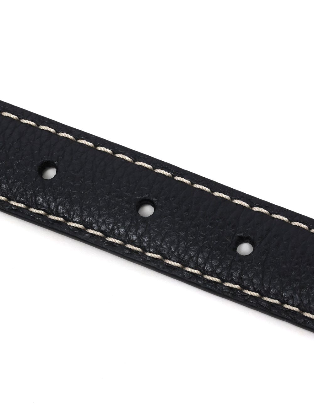 Shop Totême Stitch-detail Leather Belt In Black