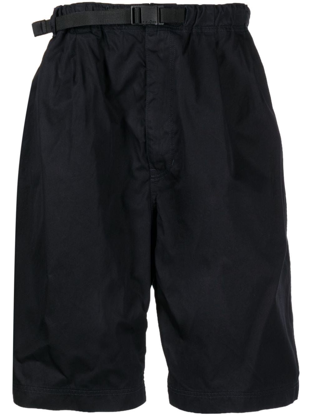 Shop Comme Des Garçons Homme Deux Pleat-detail Cotton Shorts In Black