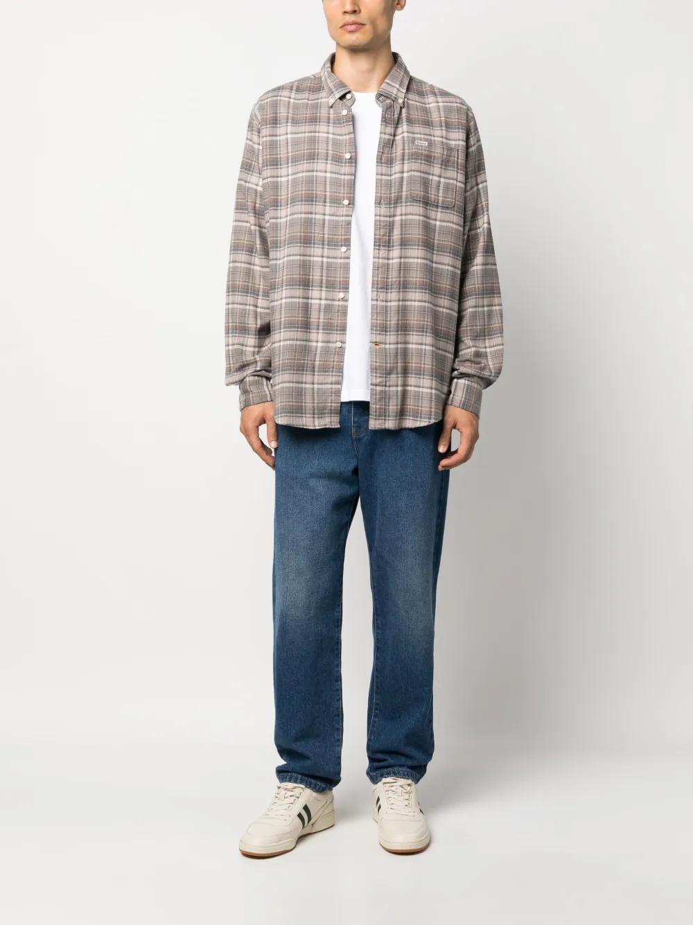 Barbour check-pattern cotton shirt - Grijs