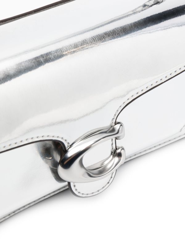 Coach hot sale silver clutch