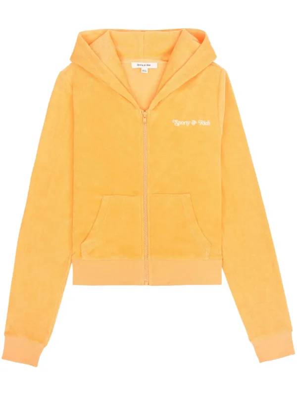 Sporty & Rich NY Tennis Club ジップアップ パーカー
