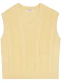 Sporty & Rich SRC cable-knit vest - Yellow