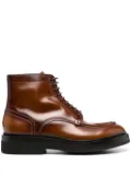 Santoni lace-up leather boots - Brown