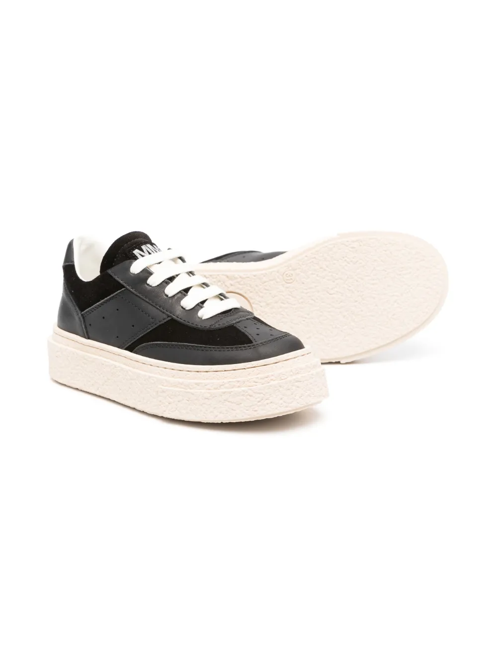 MM6 Maison Margiela Kids レザー スニーカー - Farfetch