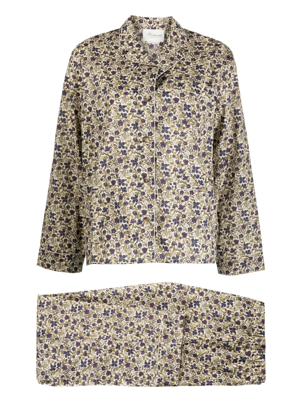 Bonpoint floral-print cotton pyjama set