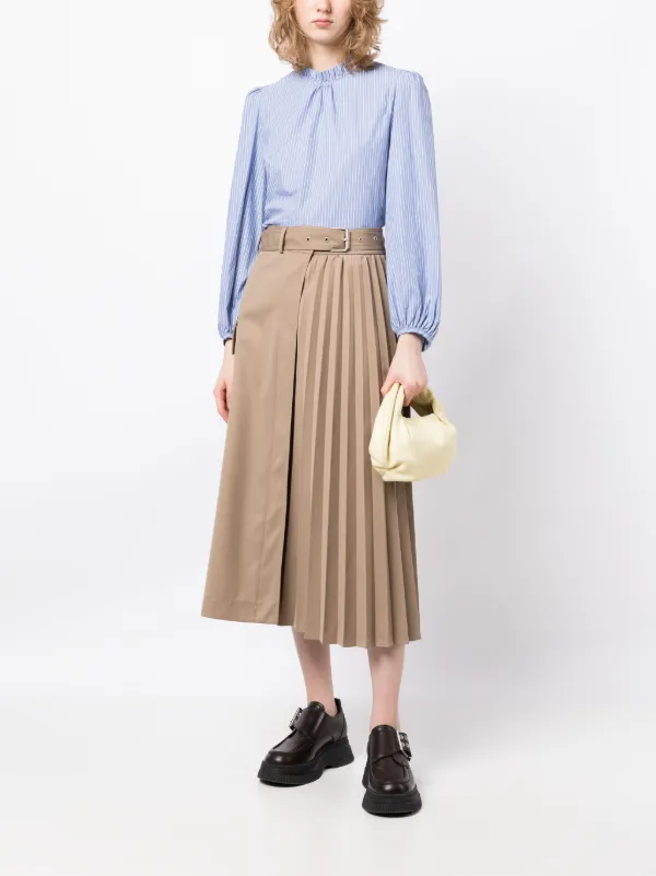 Bonpoint ラッフルカラー ブラウス | ブルー | FARFETCH JP