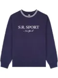Sporty & Rich logo-print crew-neck sweatshirt - Blue